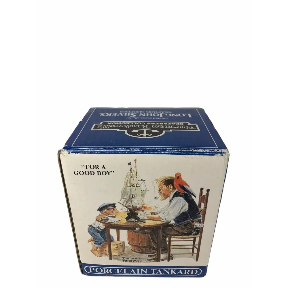 Lot Of 2 Norman Rockwell Week 2/3 Seafarers Collection Porcelain Tankards W/ Box